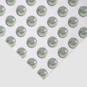 Papier Mousseline Motif des boutons de couture vert brillant (Détail)