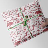 Papier Mousseline Motif des cerfs et des nuages des flèches rouges