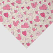 Papier Mousseline Motif des coeurs (Détail)