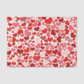 Papier Mousseline Motif Des Coeurs, Coeurs Rouges, Amour (Recto)