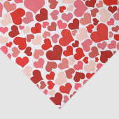 Papier Mousseline Motif Des Coeurs, Coeurs Rouges, Amour (Détail)