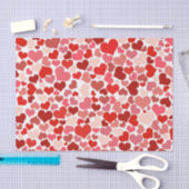 Papier Mousseline Motif Des Coeurs, Coeurs Rouges, Amour (Artisanat)