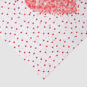 Papier Mousseline Motif des Coeurs de Parties scintillant rouge (Détail)