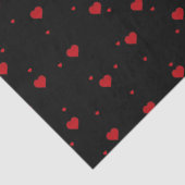 Papier Mousseline Motif des Coeurs rouges mignons (Détail)