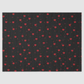 Papier Mousseline Motif des Coeurs rouges mignons (Recto)