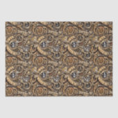 Papier Mousseline Motif des engrenages Surreal Steampunk (Recto)