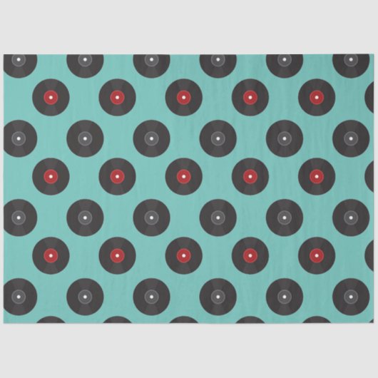 Papier Mousseline Motif des enregistrements Retro Jukebox (Recto)