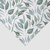 Papier Mousseline Motif des Feuilles d'aquarelle de verdure moderne (Détail)