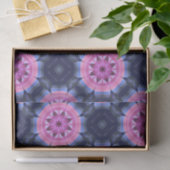 Papier Mousseline Motif des fleurs géométriques de l'Indigo mauve ma (Cadeau)