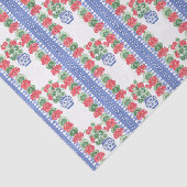 Papier Mousseline Motif des Geraniums rouges (Détail)