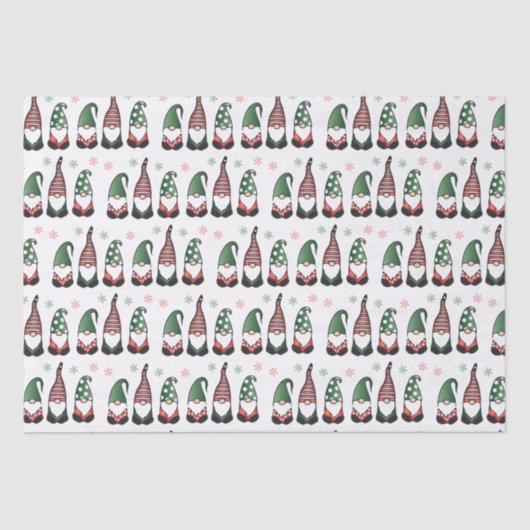 Papier Mousseline Motif des Gnomes de Noël (Recto)