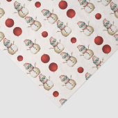 Papier Mousseline Motif des neiges et ornements (Détail)