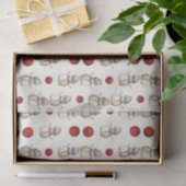 Papier Mousseline Motif des neiges et ornements (Cadeau)