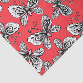 Papier Mousseline Motif des papillons de Doodle (Détail)