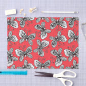 Papier Mousseline Motif des papillons de Doodle (Artisanat)