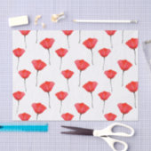 Papier Mousseline Motif des pépites d'aquarelle rouge (Artisanat)