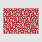 Papier Mousseline Motif des Seahores de Noël de Red Beach (Recto)