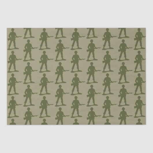 Papier Mousseline Motif des soldats de l'Armée verte (Recto)