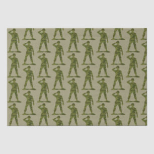 Papier Mousseline Motif des soldats de salut en camo vert