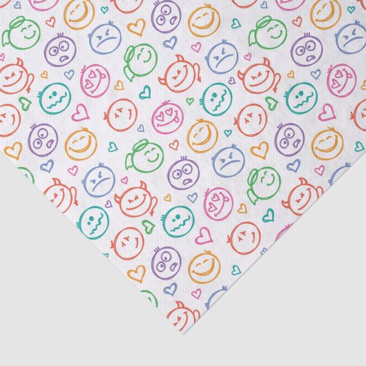 Papier Mousseline motif des sourires (Détail)