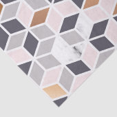 Papier Mousseline Motif des tons de terre cubes géométriques (Détail)