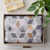 Papier Mousseline Motif des tons de terre cubes géométriques (Cadeau)