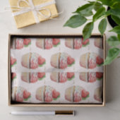 Papier Mousseline Motif dessert sucré fraise Cupcake (Cadeau)