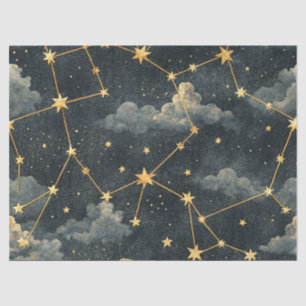 Papier Mousseline Motif d'étoile de constellation céleste (1)