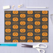 Papier Mousseline Motif d'Halloween avec papier Citrouille (Artisanat)