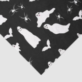 Papier Mousseline Motif d'Halloween, chauves-souris et araignées (Détail)