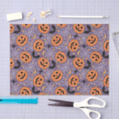 Papier Mousseline Motif d'Halloween violet Jack-O-lanterne (Artisanat)