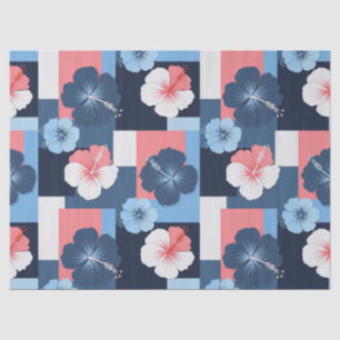 Papier Mousseline Motif d'Hibiscus Tropical Côtier (11)