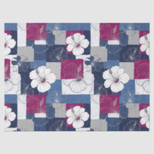 Papier Mousseline Motif d'Hibiscus Tropical Côtier (6)