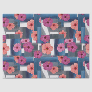 Papier Mousseline Motif d'Hibiscus Tropical Côtier (9)