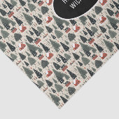 Papier Mousseline Motif d'hiver Noël Vintage (Détail)