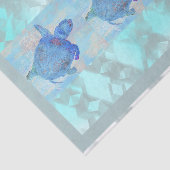 Papier Mousseline Motif diamant avec tortues (Détail)