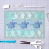 Papier Mousseline Motif diamant avec tortues (Artisanat)