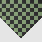 Papier Mousseline Motif diamant de Black Checker vert (Détail)