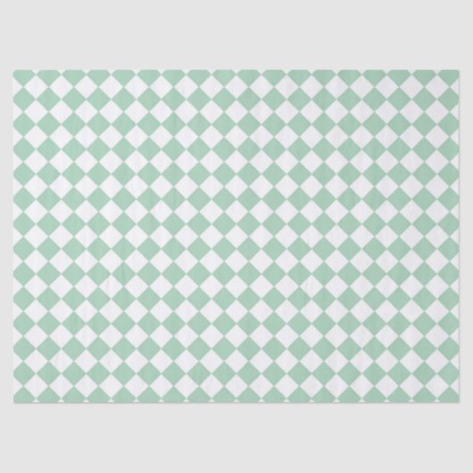 Papier Mousseline Motif diamant Green White Checker (Recto)