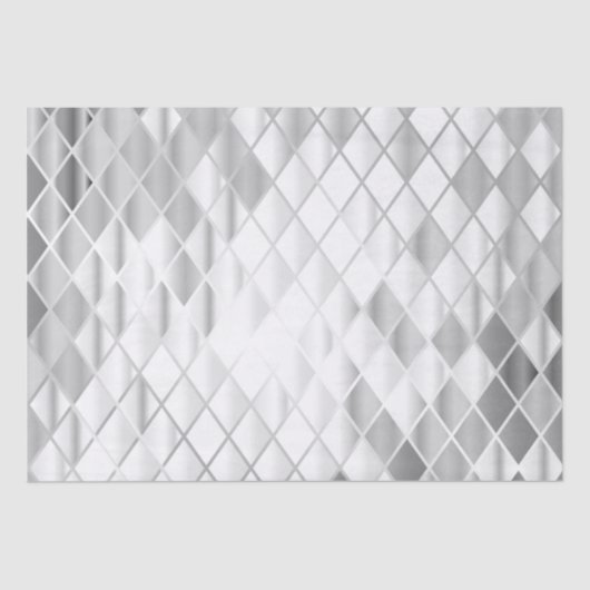 Papier Mousseline Motif diamant gris argent Toutes les occasions (Recto)