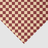 Papier Mousseline Motif diamant rouge jaune Checker (Détail)