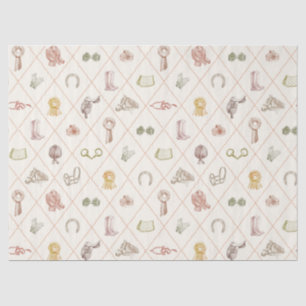 Papier Mousseline Motif diamanté élégant beige equestre
