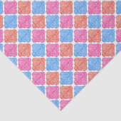 Papier Mousseline Motif diamants patchwork orné (Détail)