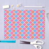 Papier Mousseline Motif diamants patchwork orné (Artisanat)