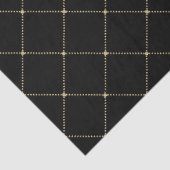 Papier Mousseline Motif Diamond Carré Black Gold (Détail)