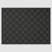 Papier Mousseline Motif Diamond Carré Black Gold (Recto)