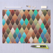 Papier Mousseline Motif Diamond coloré (Artisanat)