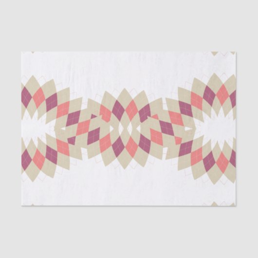 Papier Mousseline Motif Diamond Swirl (Recto)