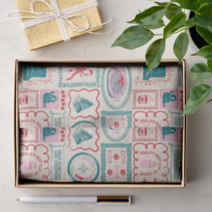 Papier Mousseline Motif d'icône Elf Holiday