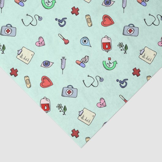 Papier Mousseline Motif d'icône Médicale (Détail)
